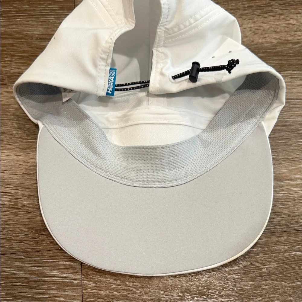 Hoka White and Black Logo Running Cap - Picture 2 of 3